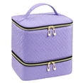 thumbnail image 5 of Bothyi Nail Polish Organizer Bag Nail Polish Holder Double Layer for Manicure Tools violet, 5 of 8