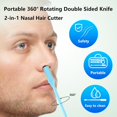 thumbnail image 2 of 12PCS Nose Hair Cutter, 2-in-1 Nose Hair Trimmer,Portable 360° Rotating Manual Nose Hair Trimmer for Men and Women, 2 of 4