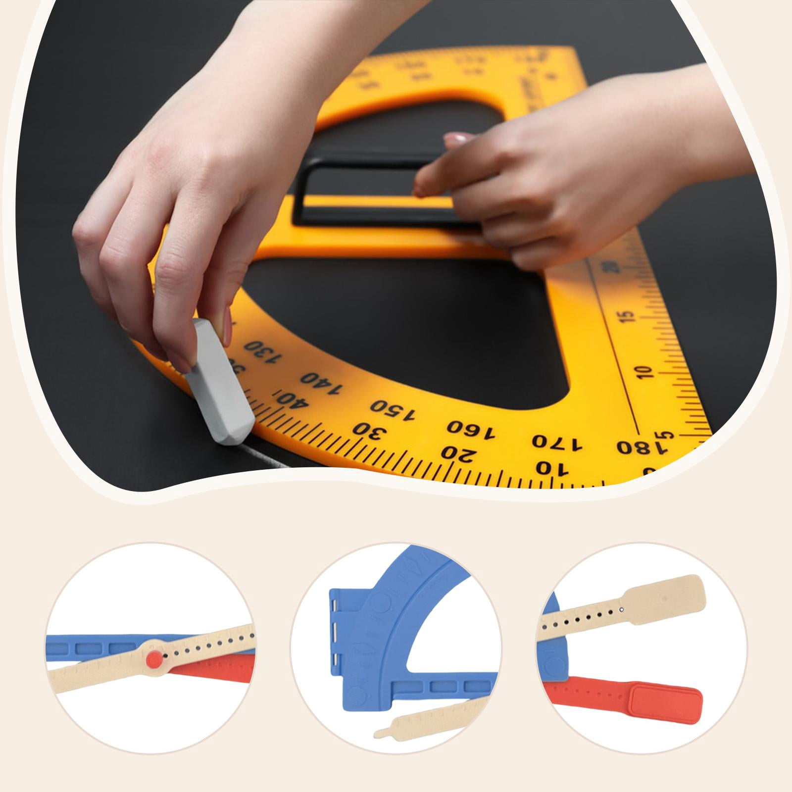 CarpNettore Braille Protractor Easy Use Convenient for Visually Impaired Stationery Drawing