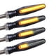 thumbnail image 5 of Fiudx Liquidación de ahorros de verano 4 luces intermitentes LED para motocicleta, 12 LED, color ámbar, 5 of 7