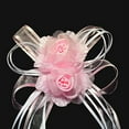 thumbnail image 3 of Flower Organza Ribbon with Pin Brooch Decoration in White Red Burgundy Pink (Pink (with pin)), 3 of 3