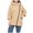 Khaki, variant on Lovskoo Womens Winter Coats Quilted Jacket Zipper Warm Clothes Plus Size Hooded Cotton Padded Coat Long Sleeve Jacket Black