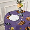 thumbnail image 5 of Coolnut Crazy Halloween Night Round Tablecloth 60In, Water Resistant Spill Proof Large Table Cover for Indoor & Outdoor Family Gathering Dinner, BBQ Halloween Decoration, 5 of 7
