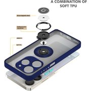 Case for Tecno Spark 10 Pro Case with Stand, Compatible with Magnetic Car Phone Mount, Ultra Slim Tecno Spark 10 Pro Phone Case for Women Men Shockproof Protective Cases Cover (Navy Blue)