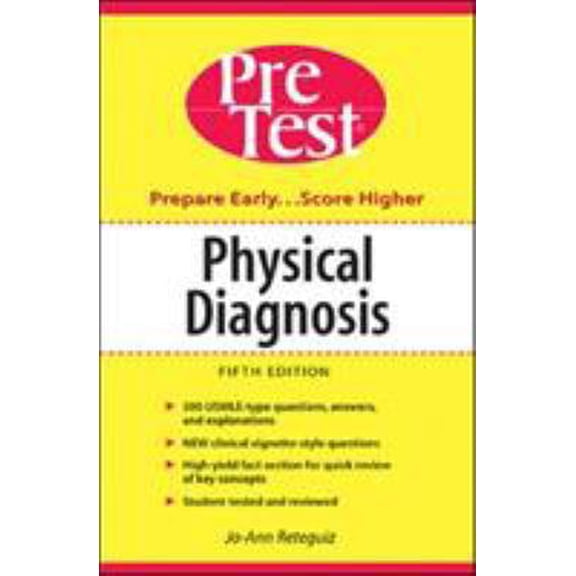 Pre-Owned Physical Diagnosis: PreTest Self-Assessment and Review (Paperback) 0071411402 9780071411400