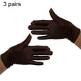 thumbnail image 2 of Yesbay 3Pairs Anti-Slip Elastic Jewelry Inspection Flag-raising Conductor Work Gloves-Coffee, 2 of 8