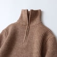 thumbnail image 4 of Povozer Boys and Toddlers' Quarter-Zip Cable-Knit Relaxed-Fit Sweater(Coffee,8-9 Years), 4 of 5