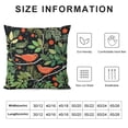 thumbnail image 6 of Nawypu  Pillow Cover Winter Christmas Cardinal Bird Red Berries Decorative Cushion Cover Pillowcase 2PCS Vintage Watercolor Red Birds Pillows Covers for Sofa Bedroom Home Decorative, 6 of 6