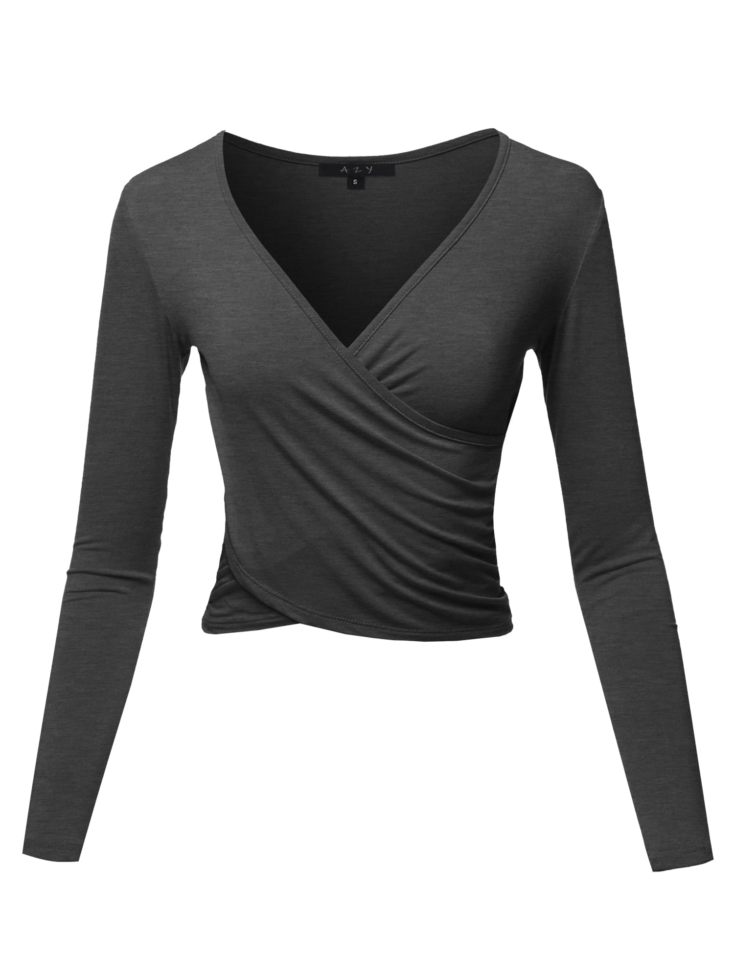 long sleeve deep v neck shirt