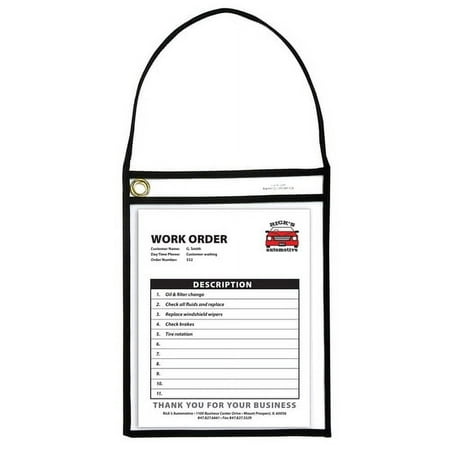 Shop Ticket Holder with Strap (15 Box) Black