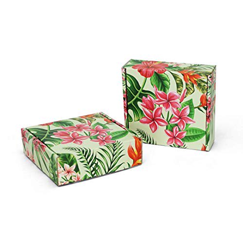 Hawaiian Flower Shipping Boxes 6" x 6" x 2" Bundle of 20 Mailer