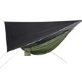 thumbnail image 1 of Hamaca para acampar con red, toldo grande para tienda de campaña, pesca al aire libre negro y verde, 1 of 8