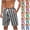 Style1-Black mens shorts, variant on Mceream Men's Casual Shorts Casual Plaid Color Block Drawstring Summer Stretch Beach Shorts Lightweight Elastic Waist Vacation Shorts with Pockets Army Green L