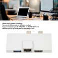 thumbnail image 3 of Hub De Expansión USB C Dual, Transferencia De Datos De 5 Gbps Disipación De Calor Plug And Play Hub USB C Profesional 7 Puertos Para Monitor Para Televisión, 3 of 7