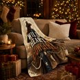 thumbnail image 3 of Wild Heart Cowgirl Western Ranch Scene, Peaceful Mountain Lake Scene, Warm Flannel Blanket for Cabin and Lodge, Outdoor Lovers Thanksgiving Gift, Artistic Home Decor, 3 of 9