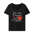 thumbnail image 2 of Camiseta para mujer, camisetas de verano, ropa sencilla, camiseta con cuello redondo para viaje, trabajo, uso diario S, 2 of 10