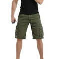 thumbnail image 1 of xiaxaixu Men Cargo Shorts, Button Zipper Closure Solid Summer Shorts Streetwear with Pockets, 1 of 6