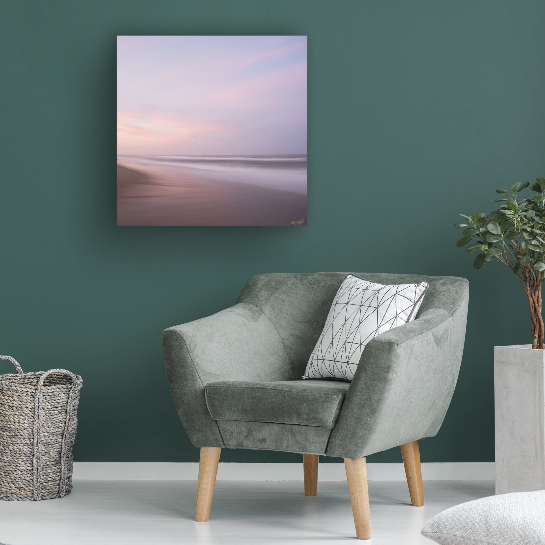 Canvas Wall Art - Life BeautifuLEE 'Ocean Perfection Sunset 2' Wall Art for Living Room, Bedroom, or Office Décor by Trademark Fine Art - 18 x 18 Inches