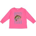thumbnail image 3 of Inktastic Born to Fish Boys or Girls Long Sleeve Toddler T-Shirt, 3 of 5