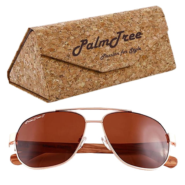 Lentes para Sol Fierce Polarized Fierce Polarized Brown Polarizado+UV400 Metal Polipropileno Madera de Cebra