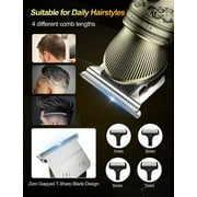 Cordless Beard Trimmer for Men Rechargeable Hair Trimmer for Men,Professional Hair Clippers Mens Electric Beard Trimmer Haircutting T-Blade Trimmer Kit, Edger Clippers with LED Display for Mens Gifts