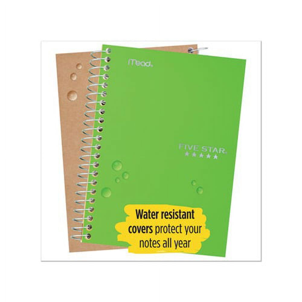 Wirebound Notebook 1 Subject, Medium/College Rule, Green Cover, 11 x 8.5, 100 Sheets