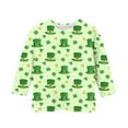 thumbnail image 3 of vdgthytj kids St. Patrick's Day Shirts boy girl Clover Shamrock 3/4 Sleeve Tops Casual Holiday Graphic Blouses, 3 of 6