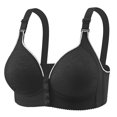 thumbnail image 3 of Women's 1PC Daily Leisure Bra, Wirefree Front Closure Bra, Seamless Comfort Support Bra, Plus Size Anti-Sagging Underwear for Women Daily Wear Bras | TruBelle,Black 42, 3 of 4