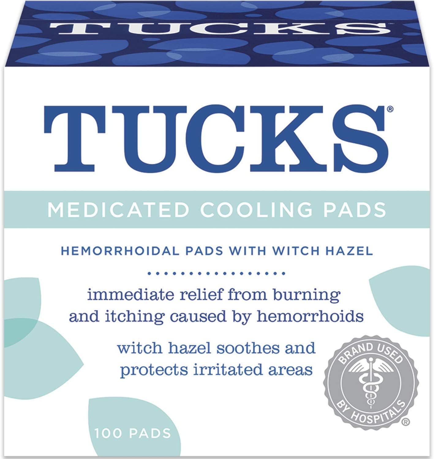 TUCKS Medicated Cooling Pads 100 Each (Pack of 2)