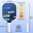 thumbnail image 4 of Pickleball Paddles Set Of 2, Fiberglass Surface, Thunder, Speed Print, 4 Balls & Bag, 4 of 5