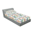 thumbnail image 2 of Ambesonne Abstract Fitted Sheet & Pillow Sham Set, Kitchen Stuff Cuisine, Twin, Multicolor, 2 of 2