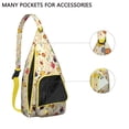 thumbnail image 3 of Owl Print Crossbody Sling Bag - Fashionable Night Owl Design Shoulder Backpack with Layered Storage Pockets, 3 of 4