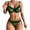 Army Green, variant on Womens Lace Lingerie Set Floral Trim Mesh Underwire Adjustable Thin Strap Sheer Bra And Matching Thong Honeymoon Bedroom Night Wear