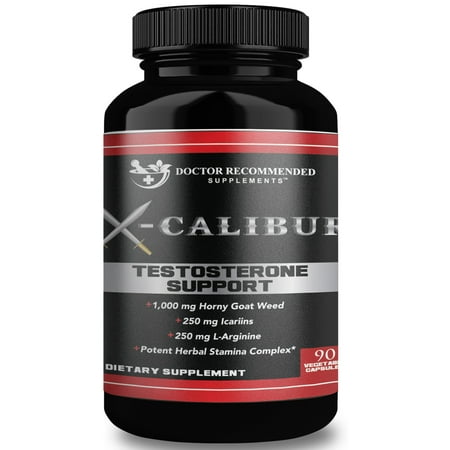 Doctor Recommended X-Calibur - Male Support Testosterone Booster Capsules, 90