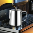 thumbnail image 6 of Milk Frothing Pitcher Cup, 12oz/350ML Milk Frother Cup Stainless Steel Steaming Pitcher Milk Jug Coffee Latte Art Cappuccino Espresso Machine Accessories Barista Steam Pitchers Attached Dessert Spoons, 6 of 8