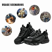 Steel Toe Shoes Sneakers For Men Indestructible work Shoes Puncture Proof Lightweight Comfortable Industrial Slip On Safety Shoes