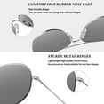 thumbnail image 4 of Joopin Pilot Lightweight UV400 Protection Unisex Metal Frame Polarized Sunglasses, Silver, 4 of 7
