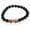 Pink, variant on EDFORCE Stainless Steel Black Double Skull Beaded Stretch Bracelet, 8"