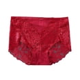 thumbnail image 6 of Umfun Women's High Waist Floral Lace Briefs - Breathable Stretch Panties with Scalloped Trim for Everyday Comfort & Style, 6 of 9