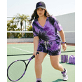 thumbnail image 5 of CASSIE LIZ Plus Size Womens Two Piece Sets 4X V Neck Tie Dye Short Sleeve Top and Shorts Sets Casual Lounge Set with Pocket Workout Daily Wear Vacation Outfit 4XL 24W 26W, 5 of 7