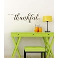 thumbnail image 3 of Kitchen Décor Thankful Cursive Wall Decals Stickers Quote 23x7-Inch Choc Brown, 3 of 6