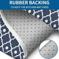 thumbnail image 4 of Navy Blue Geometric Quatrefoil Pattern Bathroom Rugs Sets 3 Piece,Toilet Cover Set,Absorbent Non Slip Bathroom Mats Sets with U-Shaped Contour Rug Toilet Rug Set, 4 of 5