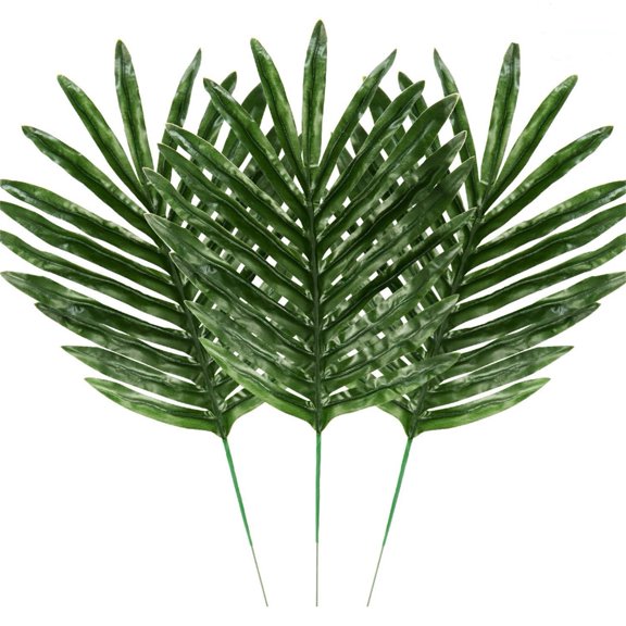 Naierhg 12Pcs Artificial Leaves Chic Fresh Dining Table Decor Plastic Fake Cycad Leaves Simulation Plant Decor Home Decoration
