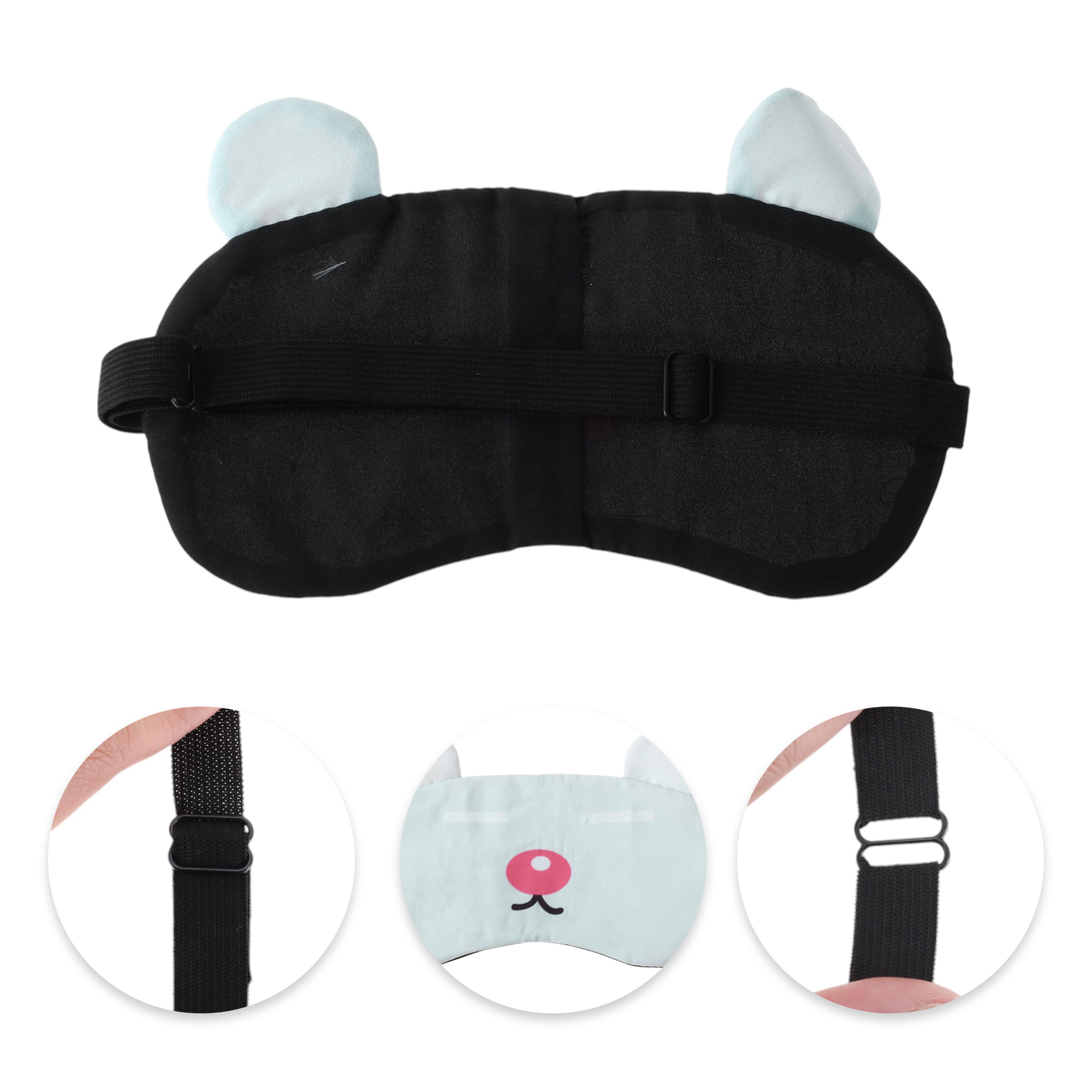 Unique Bargains Durable Funny Eye Mask Gray for Comfortable Sleep and Travel