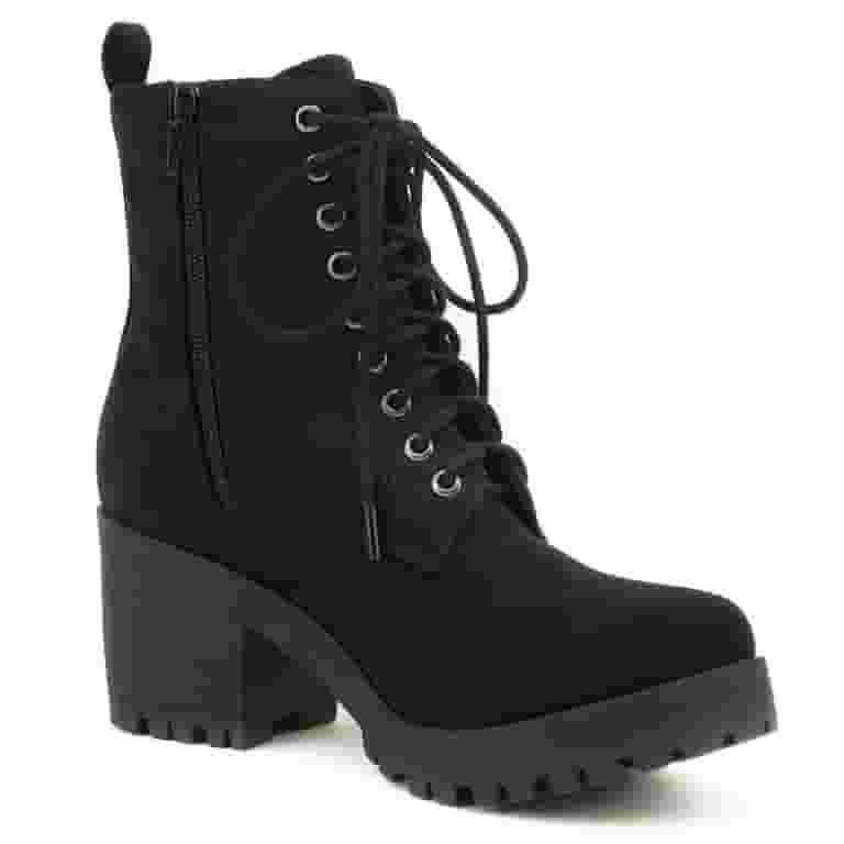 Sale!! Soda☆ Lug Sole Chunky Heel Platform Combat Boots Soda Women Chunky Thick High Heels Combat Lug Sole Ankle