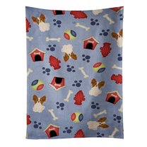 Carolines Treasures BB2691KTWL Dog House Collection Papillon Red White Kitchen Towel 15 X 28" multicolor