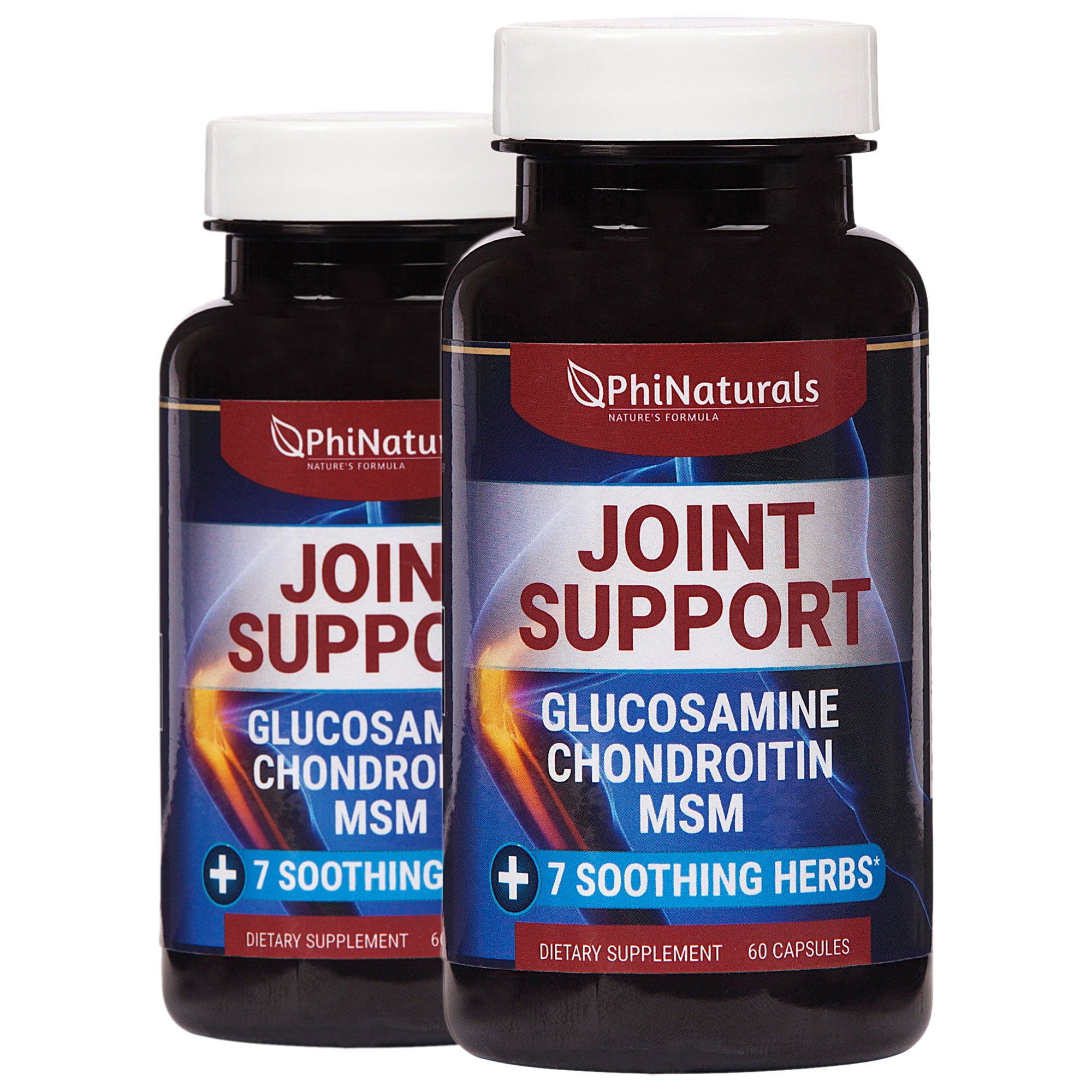 Glucosamine Chondroitin (Pack of 2) MSM Joint Supplements by Phi
