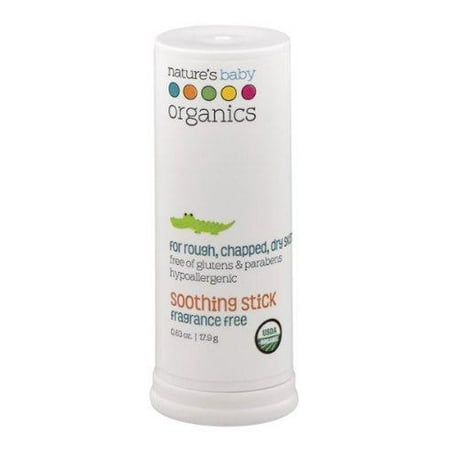 Nature's Baby Organics Soothing Chap Stick, Fragrance Free, 8 oz. Rough, Dry, Eczema Skin Relief & Lip Moisturizer for Babies, Kids, Adults! Rich, Hypoallergenic, Organic, No Synthetics,