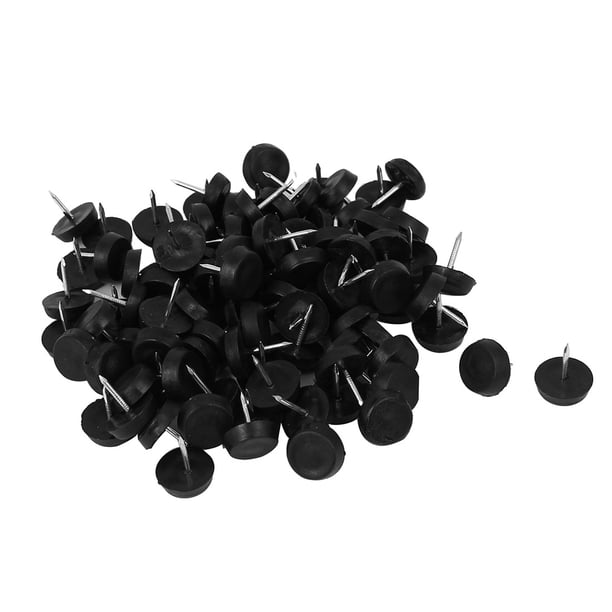 Clavo deslizante de mesa de silla de plástico negro 100 piezas para patas de muebles