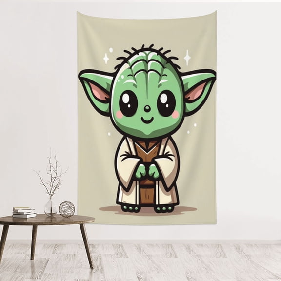 Yoda Tapestry Aesthetic Wall Hanging for Living Room Bedroom Art Tapestries Poster Blanket College Dorm Home Decor 60x40 Inch